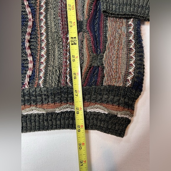 Vintage Croft & Barrow men’s 3D textured Coogi look sweater size Lg tall grandpa - Picture 4 of 6
